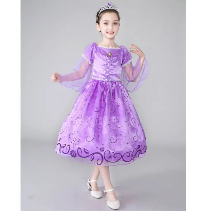 

2019 New pretty dress halloween girls clothing sets fashion kids party wear girl dress best price