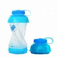 

750 ml folding soft silicone water bottle water flask for hiking running camping outdoor activities