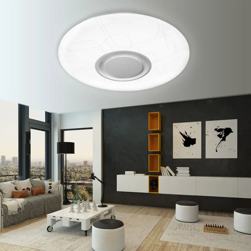 Smart Bluetooth Speaker Music LED Ceiling Light with RGB Color 24W 36W 48W  Ceiling Lamp