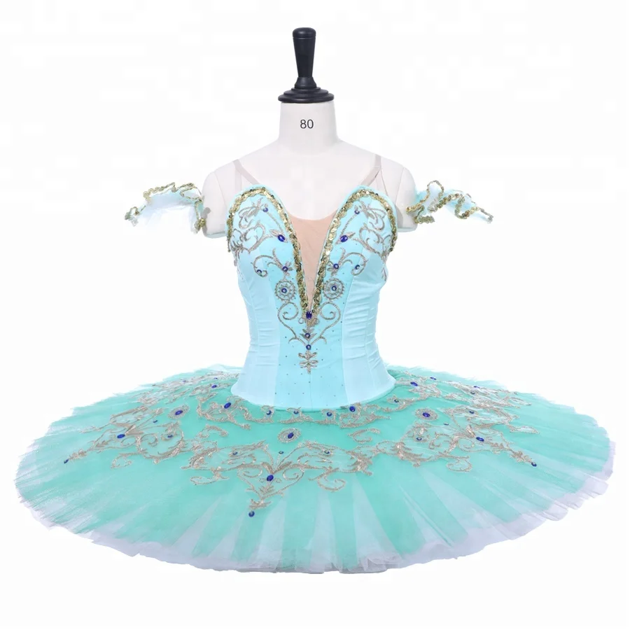 

Green Professional Ballet Tutus Adult Pancake Tutu Ballerina Dress Women Custom Made Esmeralda Ballet Costumes BT9234C, Blue green