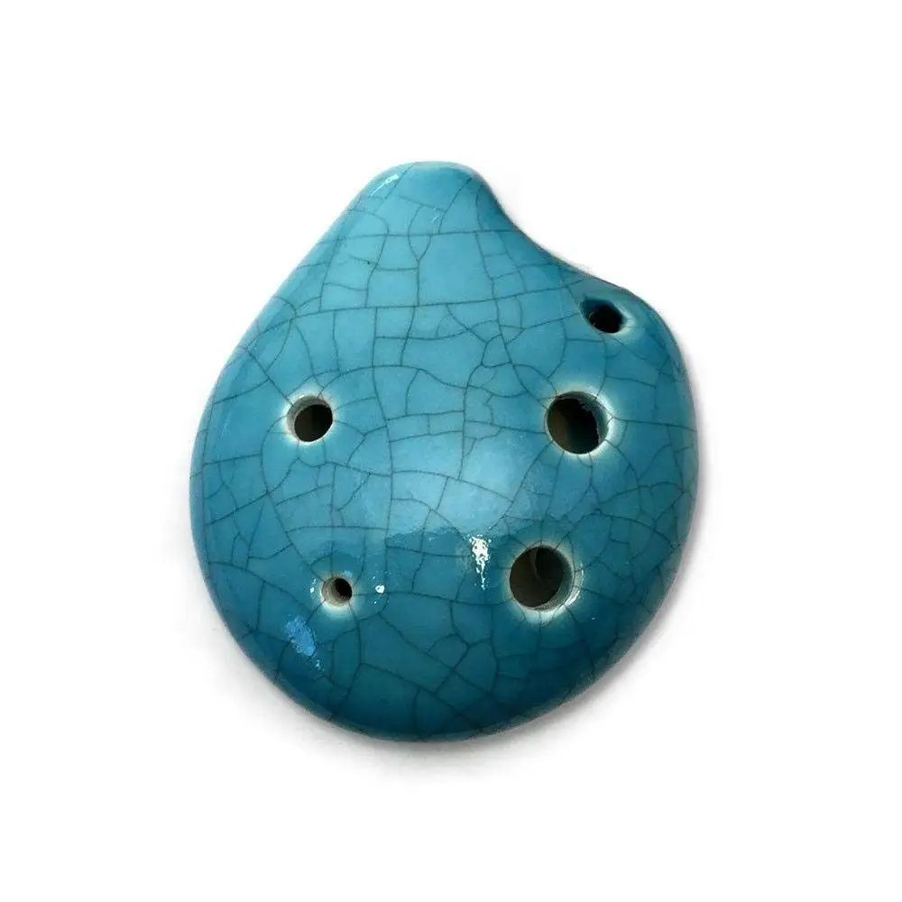 Buy 6 Hole Seedpod Pendant Ocarina - Ceramic - Strawfire Finish - Alto