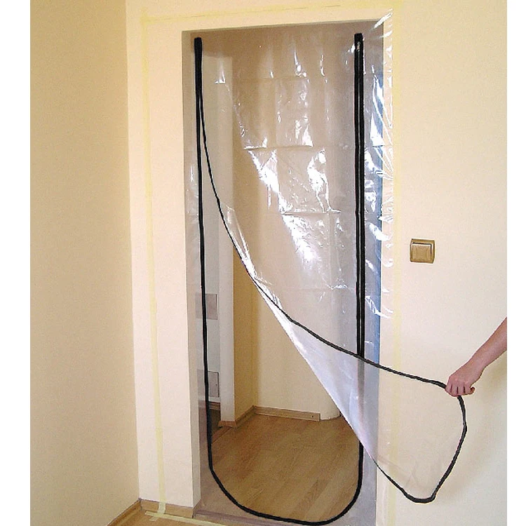 Newest Design Plastic Zipper Door /easy Zipper Door Set Up With Plastic