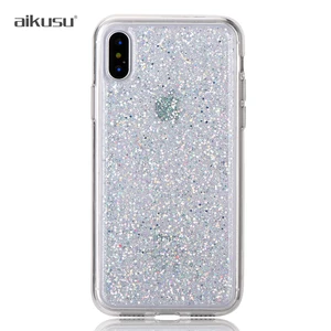 Aikusu Glitter Clear TPU+PC Phone Case