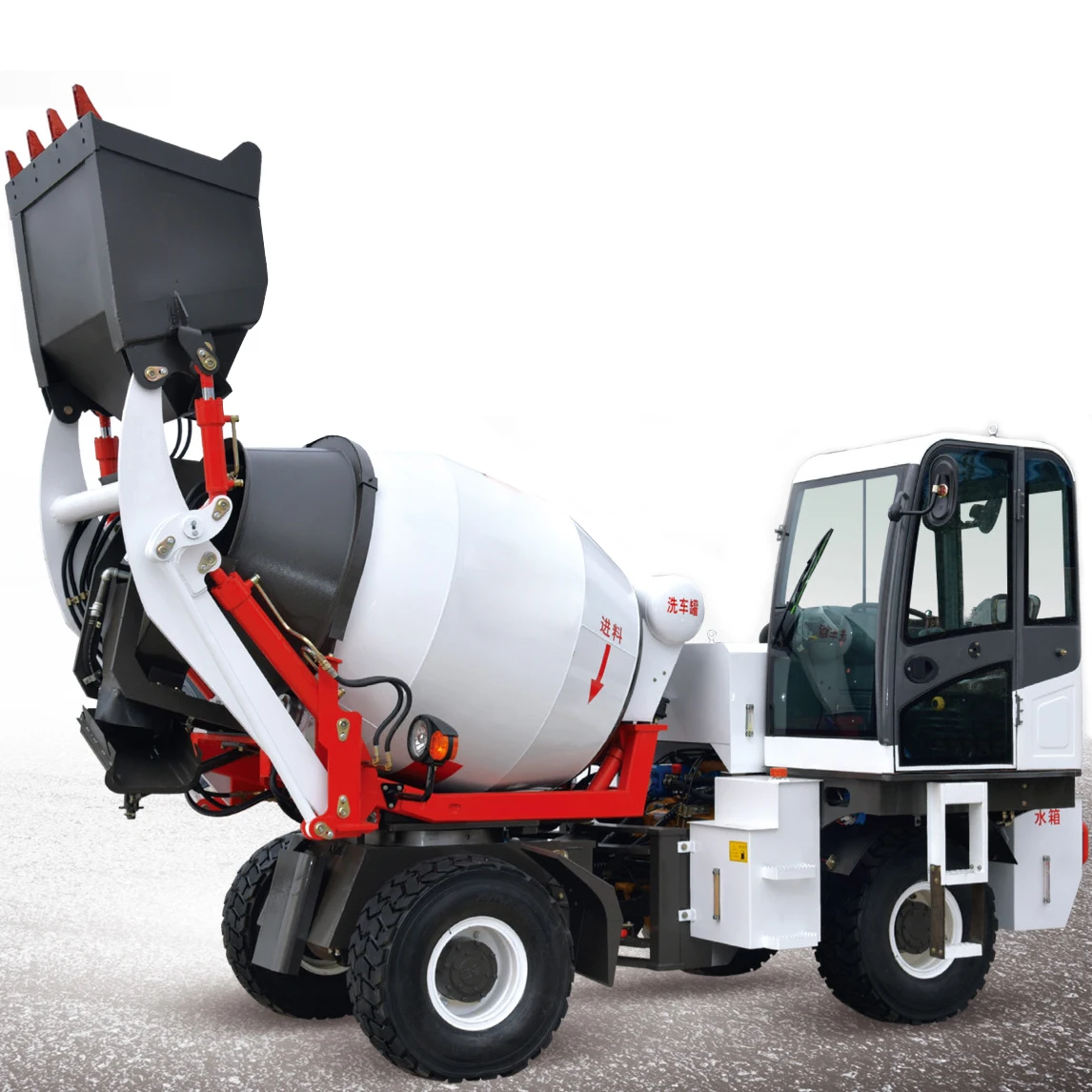 self-loading concrete mixer,automatic feeding tank agitator mixer ,dumper concrete mixer can make the working efficiency higher