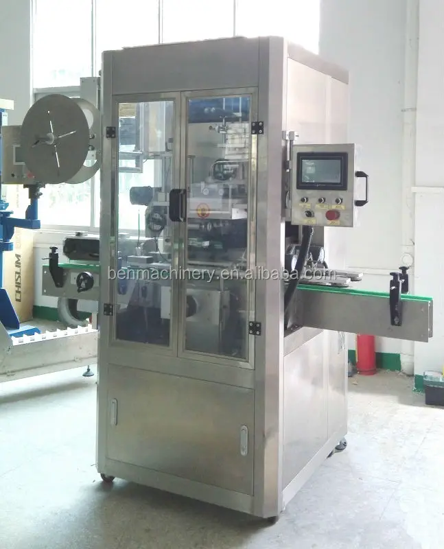 Automatic Pvc Pet Shrink Sleeve Label Labeling Machine For Wrapping Plastic Aluminium Bottle Tamper Evident Band Seal