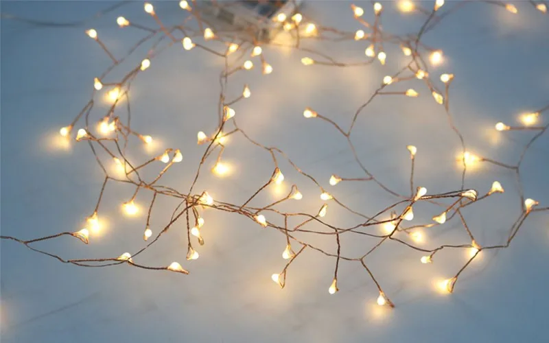 copper cluster string lights