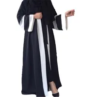 

Trendy EID Modest Dubai Kimono Abaya Crepe With Scarfs Plus Size Fashion Islamic Clothing Abaya