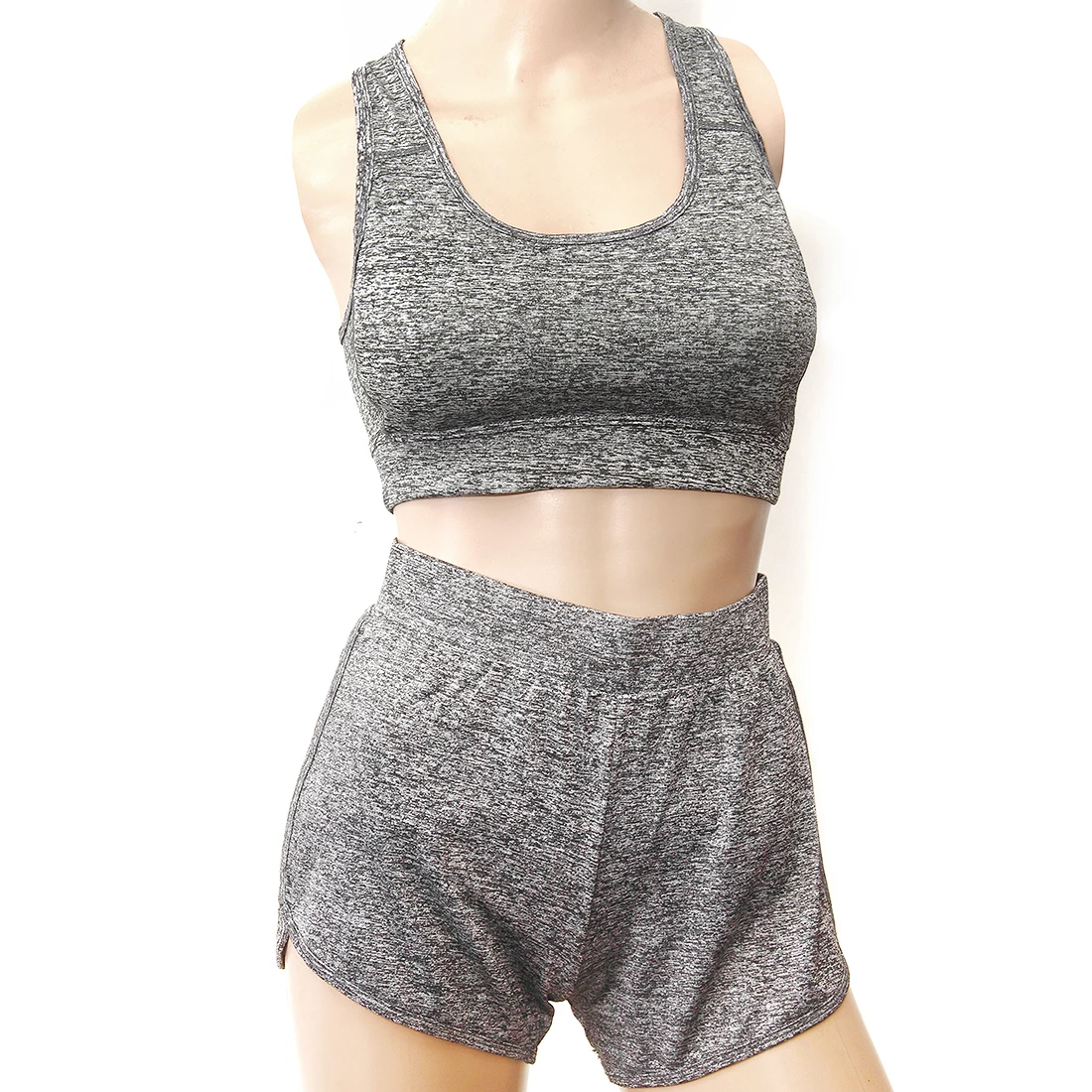 现货批发运动瑜伽运动套装顶部胸罩和短裤