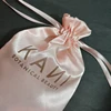 Customized silk printed satin pouch bag with drawstring