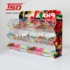 custom made plexiglass sweet bin/arylic sweet candy bin supermarket shelf