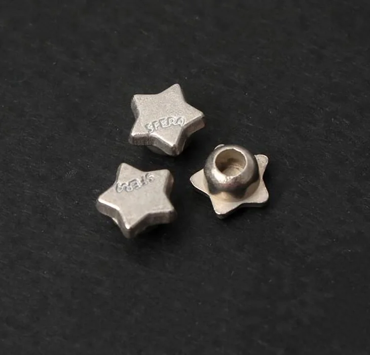 Manufacturer Custom Engraved Logo 8mm Metal Brass Stud Button Rivet For