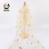 Ready goods newest shiny polyester moon and star glitter mesh fabric with sequins for dress