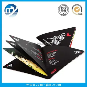 Promotional Special Design Triangle Shape Menu For Hotel - Buy Unique ...