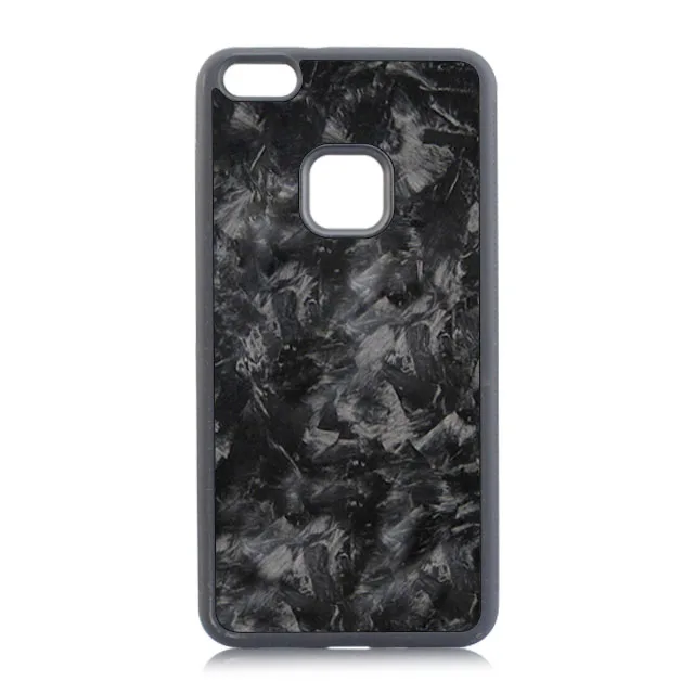 

Hot Sell phone cover Beautiful Grain Forged Carbon fiber shell For Huawei P10lite, Black