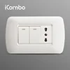Made In China 2 Gang PC Electrical Power Socket And Switch
