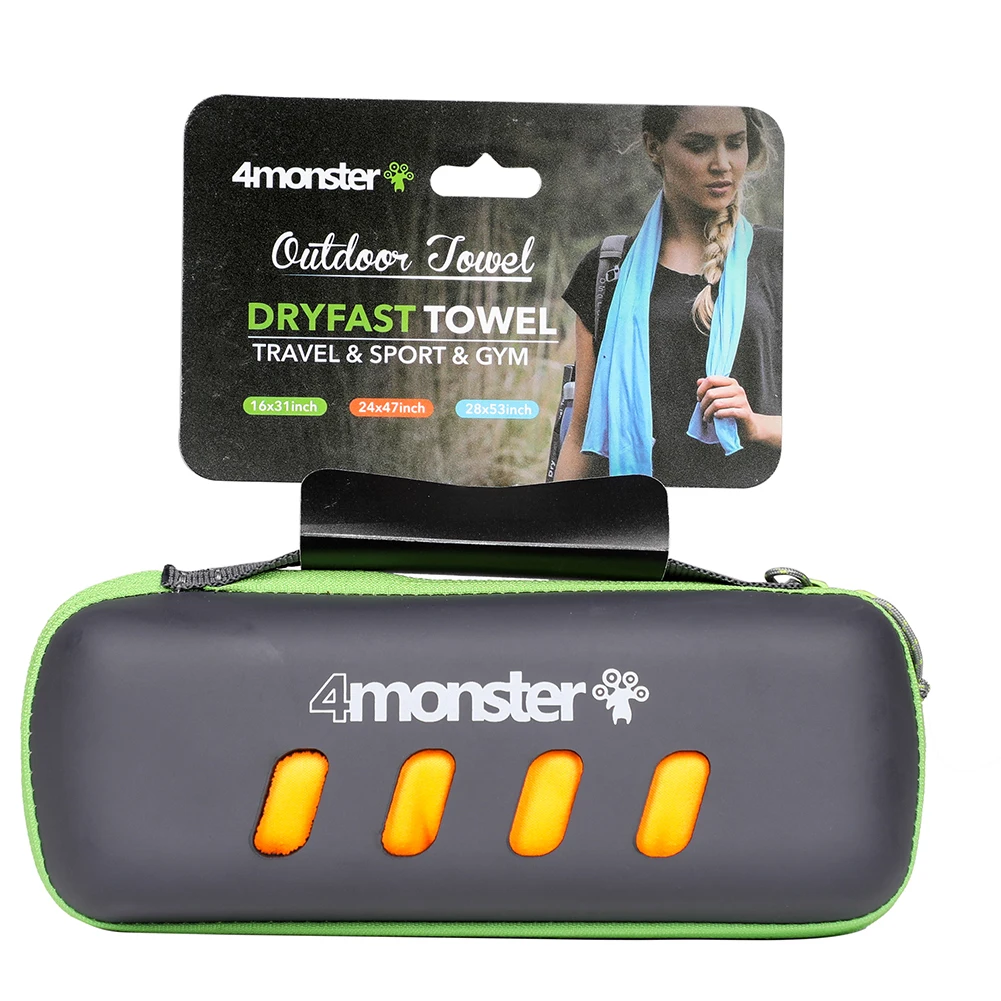 
Lightweight hot sale microfiber sports towel with EVA case 