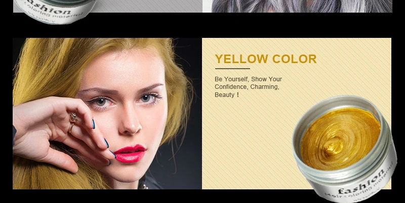 Pretty Cowry Hair Mud Wax Natural Grey Red Green Blue Purple