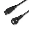 European 3 Pin Plug To C5 Connector H05vvh2 Pure Copper 3 Core PVC Standard Ac Power Cord