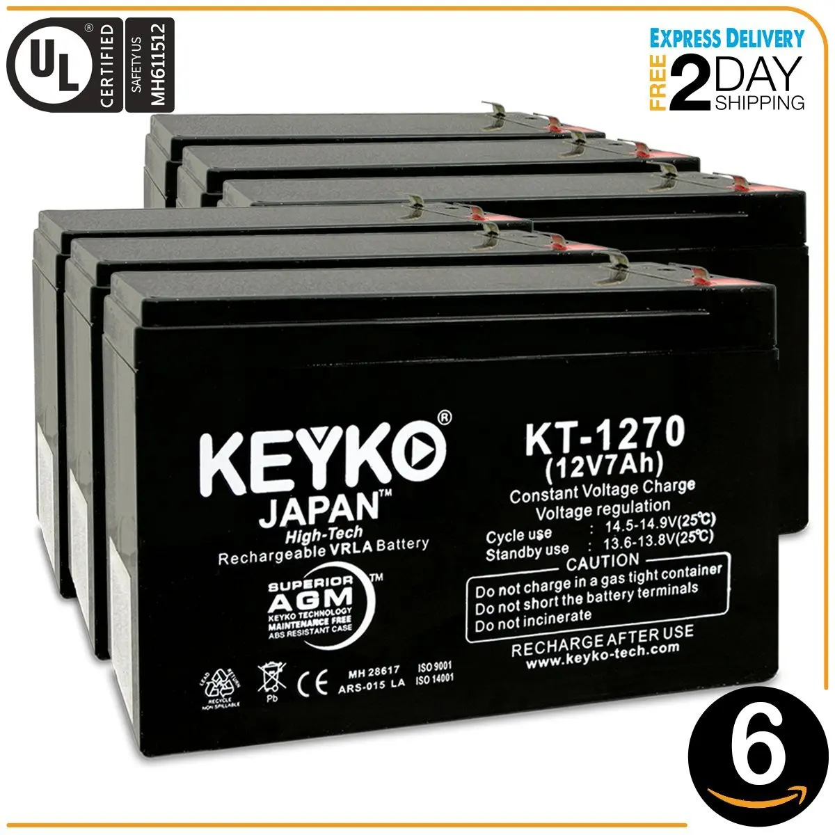 This is an AJC Brand Replacement JohnLite JML-2940 12V 7Ah Spotlight Battery