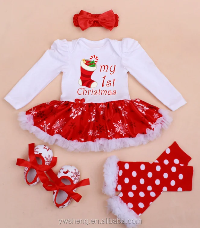 

Baby children cotton Christmas long sleeve high quality 4 pieces set, Picture