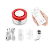 Tuya App Wireless Wifi Remote Control Door Sensor and PIR Mobile Detector Smart Home Security Siren Alarm System Kit Suite