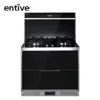Low noise integrated kitchen range hood with Difendi burner