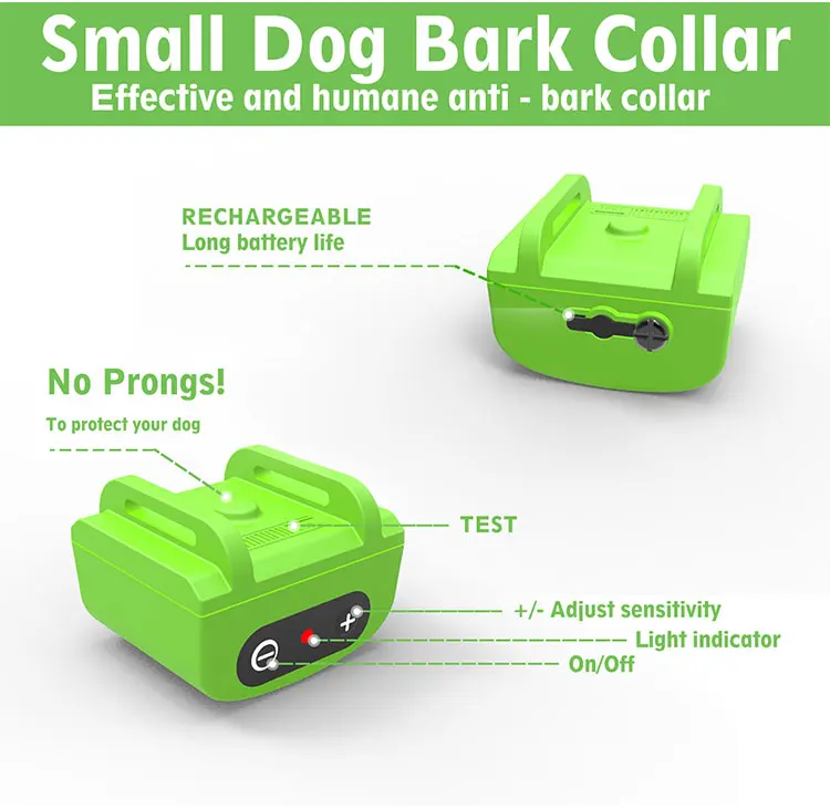 2019 New NO SHOCK Training Collar Rechargeable Electric Beep Vibration Dog Bark Collar