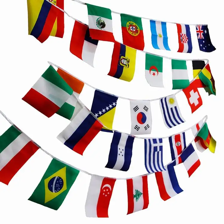 
Cheap mini flags custom printing Customized Logo hanging Mini Hand Pole Flag for Promotion 