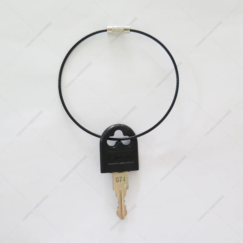 
Black Screw Lock Keychain 180MM Key Ring 