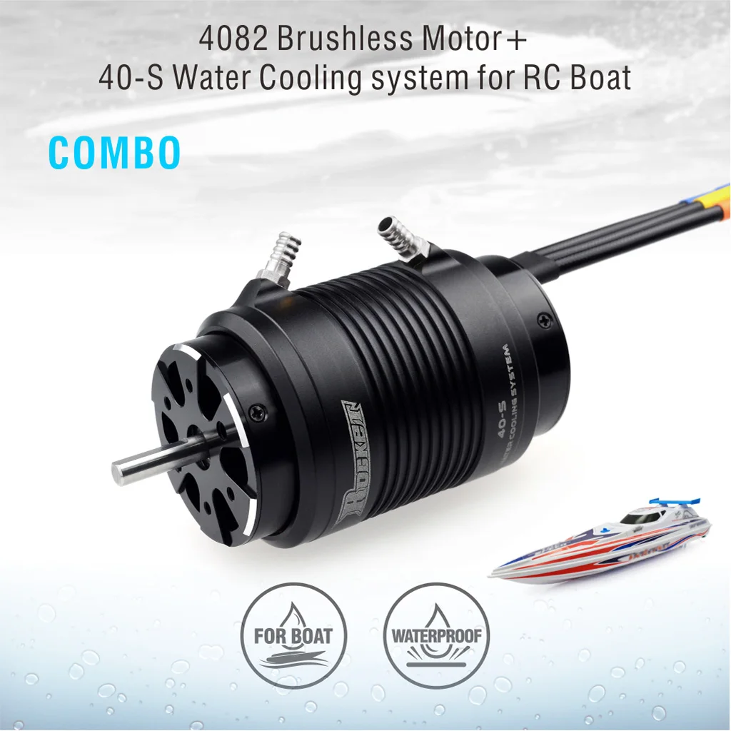SURPASS Rocket 4082 Waterproof Brushless Motor + Water Cooling Set For RC Boat
