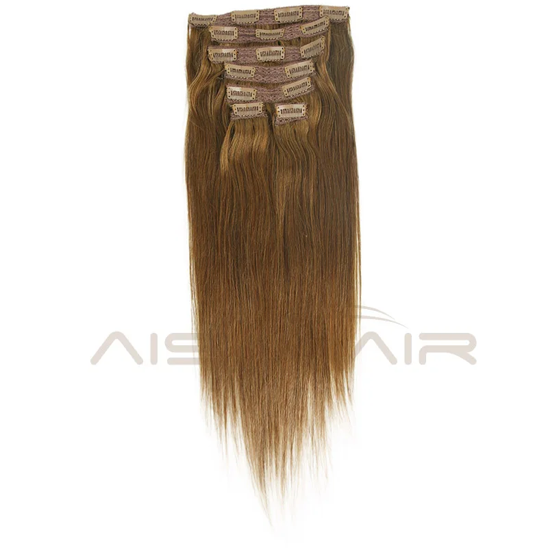Wholesale Price Natural Black 100% Virgin Human Hair Brazilian Clip In Hair Extensions