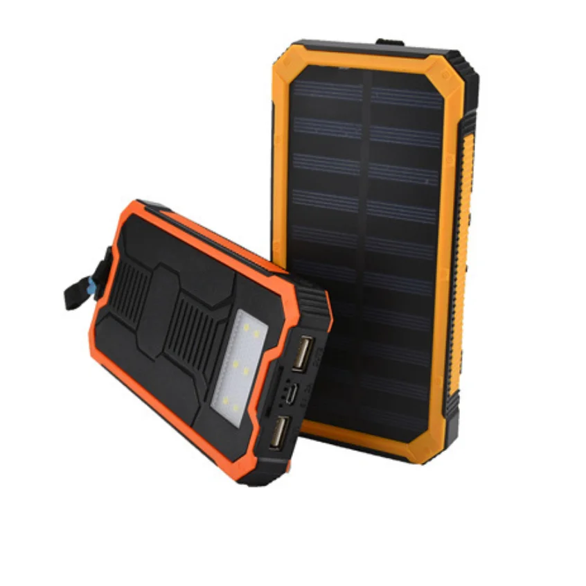 2019 ready to ship portable solar panel charger powered solar power bank 20000mah