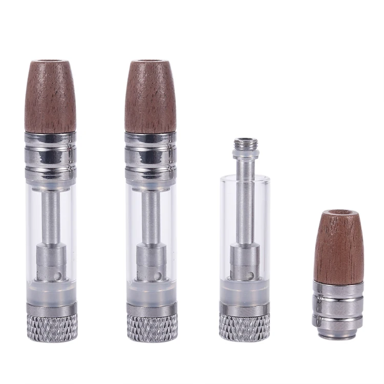 

Refilling glass cartridge wood mouthpiece 0.5ml best cbd oil tank, Wooden color
