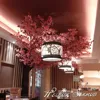 China manufacture Artificial Plastic Pink Flowers Cherry Blossom Tree for Wedding Decoration