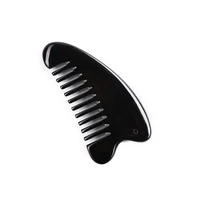 

Natural black buffalo horn comb full-body beauty care scraping plate