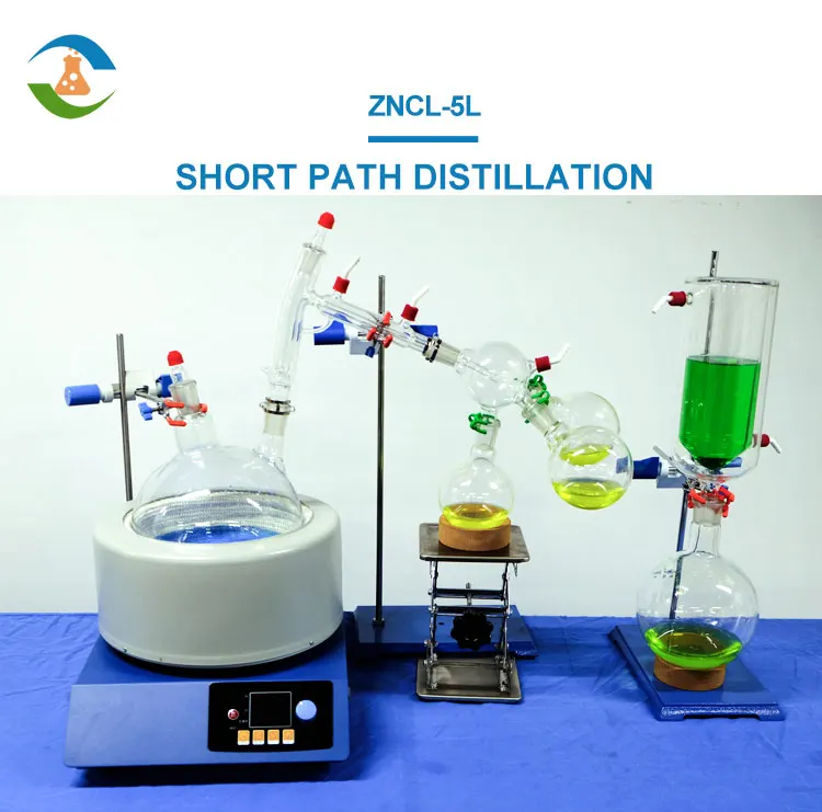 5l Short Path Ethyl Alcohol Short Path Molecule Distillation Machine Kit