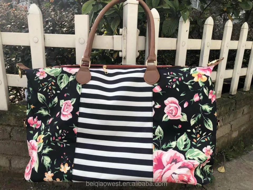 floral duffle bag weekender