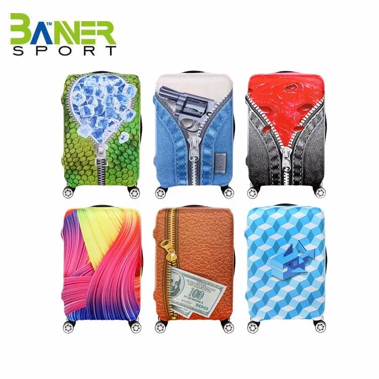 Travel Custom Printed Spandex Suitcase Waterproof Luggage Protective