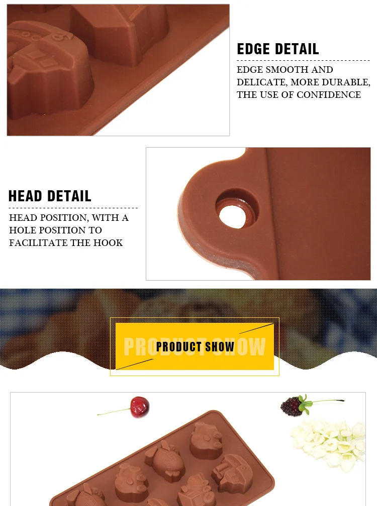 Wholesale 9 Cavity Funny Shaped Food Grade Silicone Cake Mold Silicone Chocolate Mould