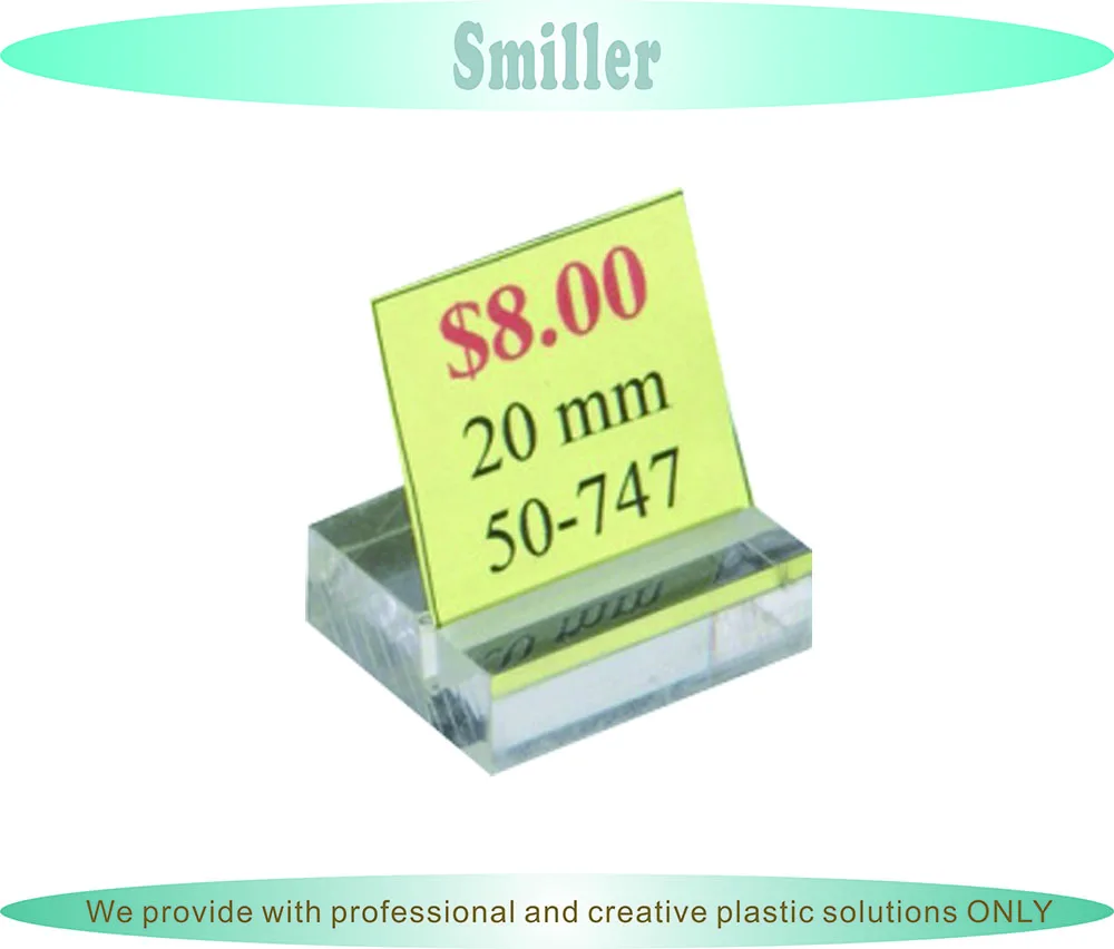clear acrylic logo display block with printed or engraved brands