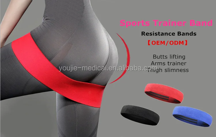 Customized Fitness Hip Circle Band Anti Slip Nylon Elastic Resistance Band for Butts Trainer