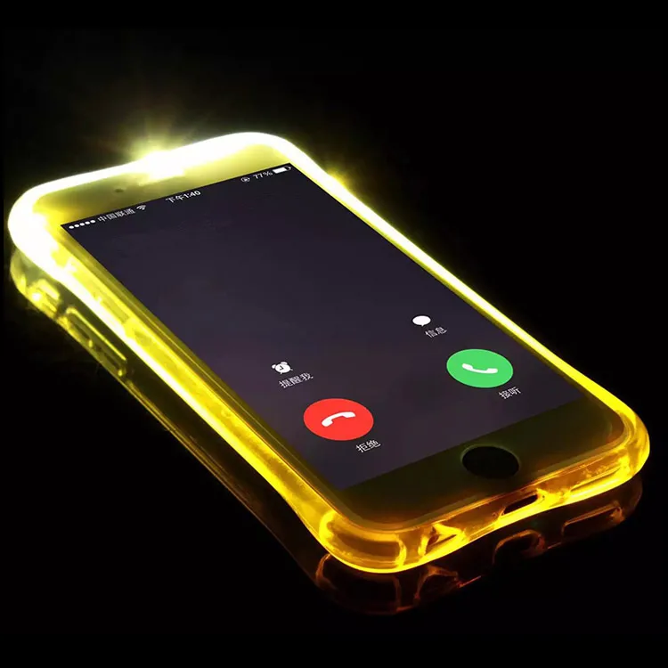 Custom Incoming Called Led Light Up Cell Phone Case For iPhone7 iPhone X 8 8Plus 7 Plus Cases Wholesale