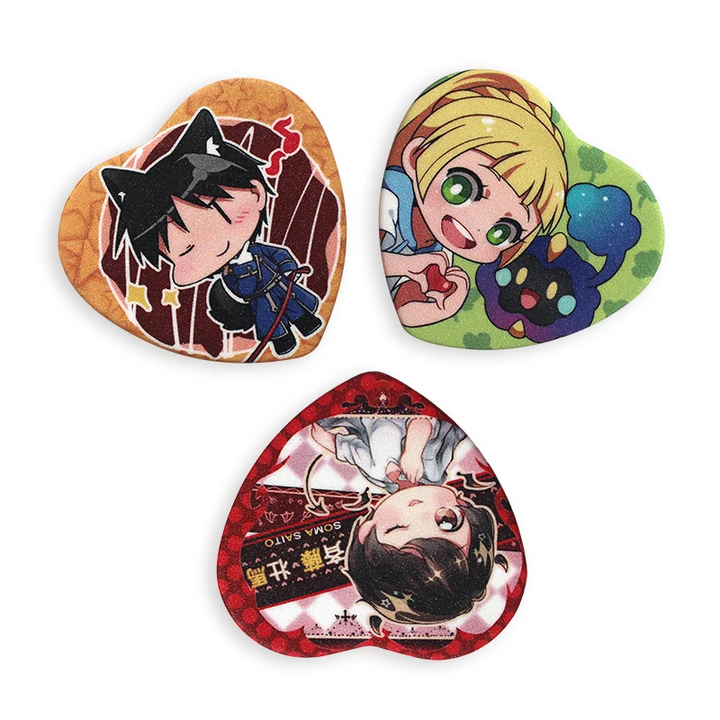

Anime Heart Tin Badge Heart Button Metal Badge, As your artwork