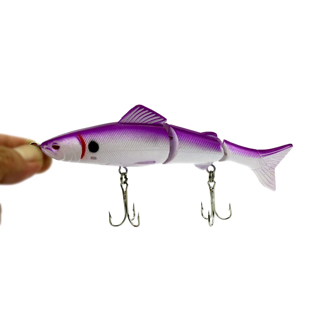 

NEWUP Fishing lures double hook fishing Hard plastic Multi-section Jointed-minnow 12.5cm 17.7g, Choose