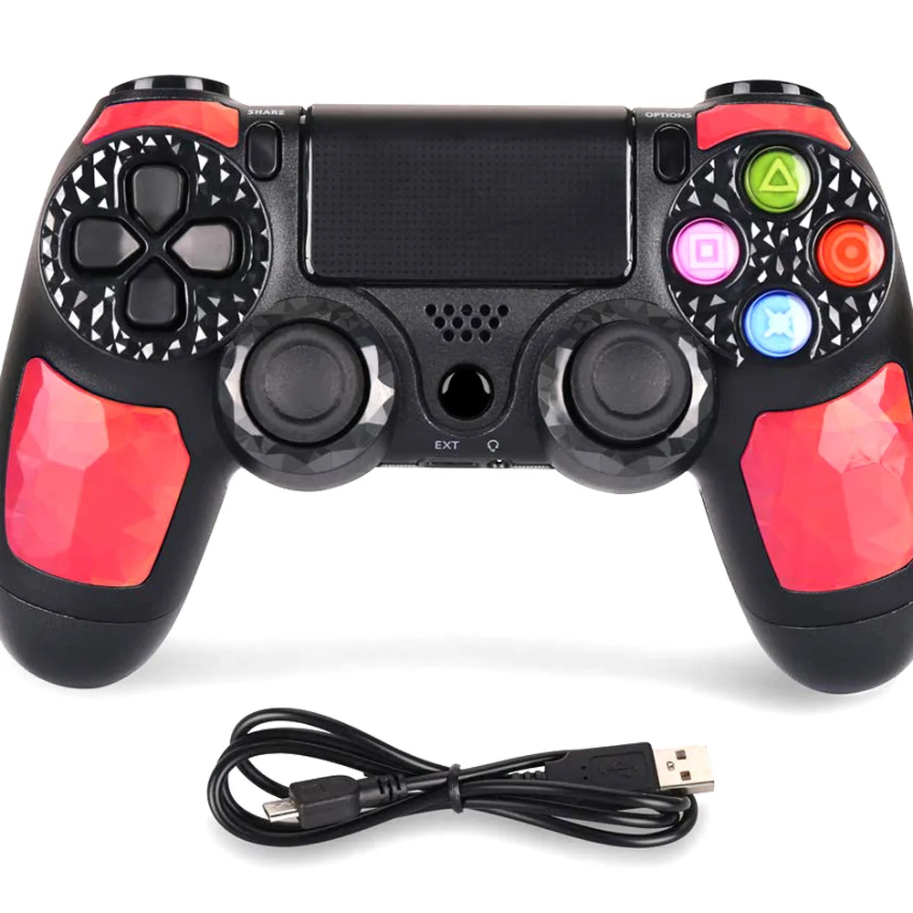 

New Wireless Gamepad Joypad For Ps4 Playstation 4 Game Console Controller Joystick Replacement, Black;white;blue;red;camo;gold;silver