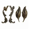 Kitchen Cabinet Puller Leaf Wave Curl Crimp Pattern Handle Zinc Alloy Cabinet Door Handle For Wood Furniture