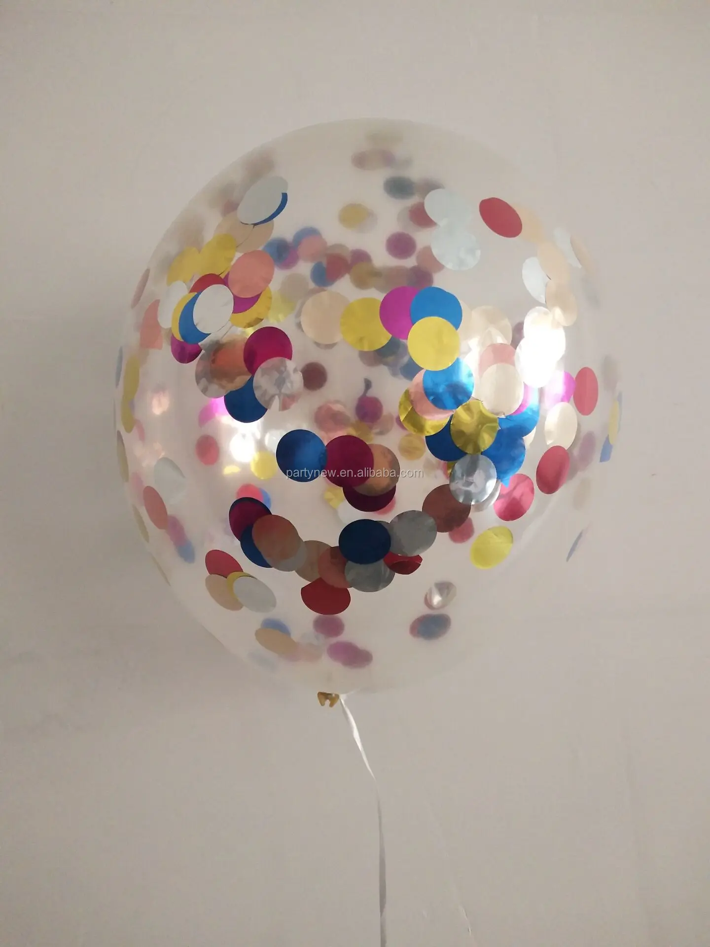 12 Inch Shiny Gold Confetti Balloons Clear Balloons With Colorful Paper Confetti For Party