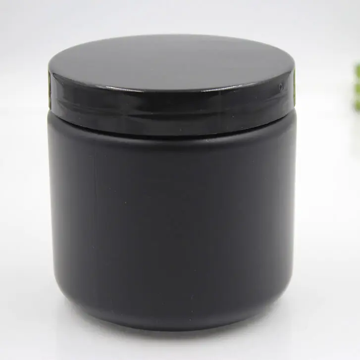 Matte Black Hdpe Body Butter Cosmetic Plastic Jar Containers For Hair