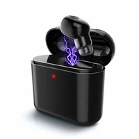 

Mini Earphone Headset Wireless Earpiece With Charging box Earbud Headset mic for android ios
