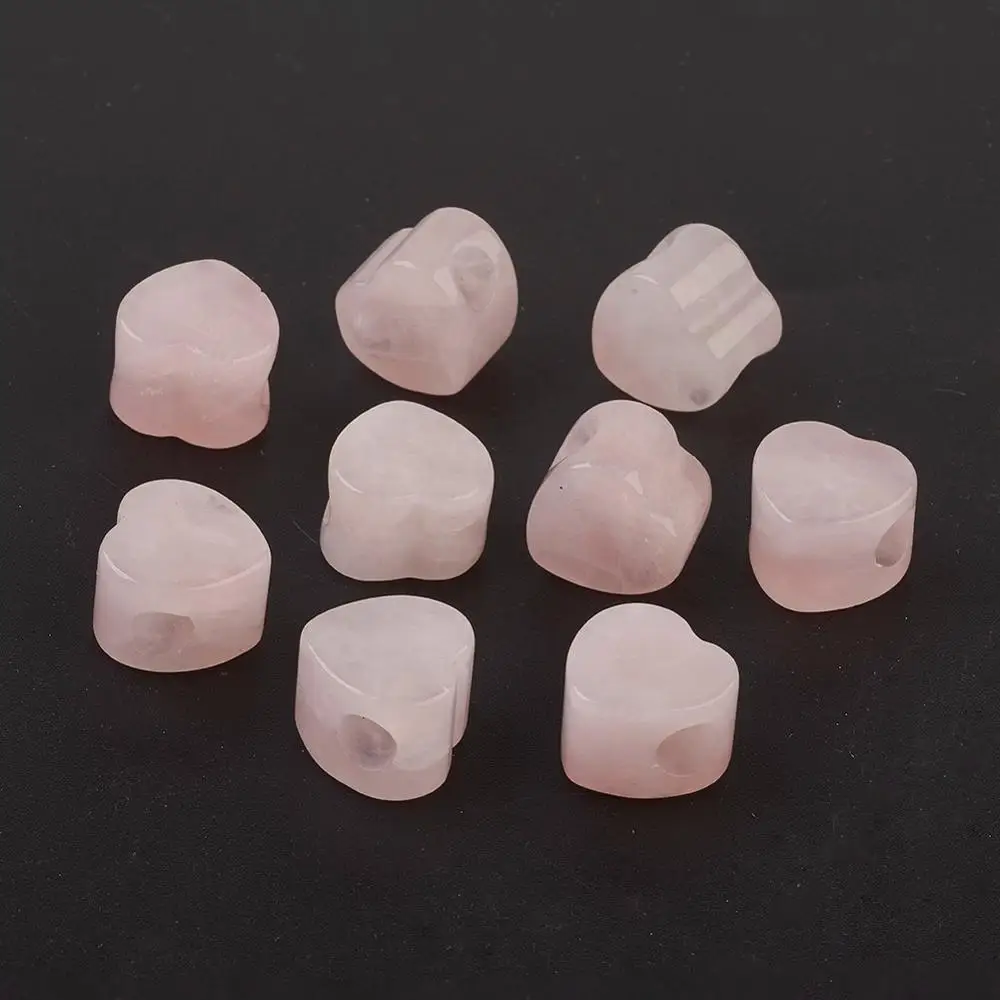 

PandaHall Heart Natural Rose Quartz European Gemstone Beads